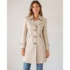 Women's Trench Coat Tailored Single-Breasted Knee-Length - Image 1
