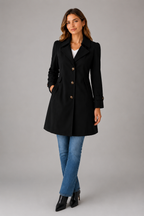 Women's Trench Coat Tailored Single-Breasted Knee-Length - Image 4