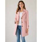 Women's Trench Coat Tailored Single-Breasted Knee-Length - Image 6