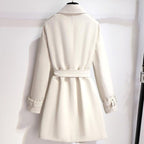 Women's Trench Coat with Sculpting Double-Breasted and Lapel Collar - Image 2