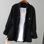 Women's Utility Jacket with Sculpting Casual Fit and Zip-Up - Image 3