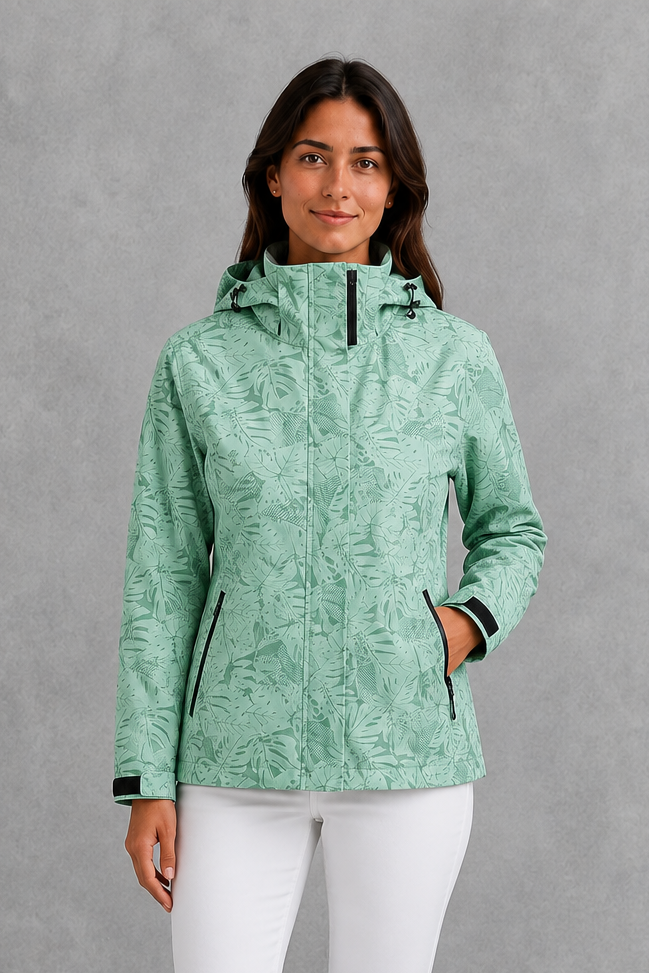 Women's Waterproof Jacket with Relaxed Cut and Hood - Image 6