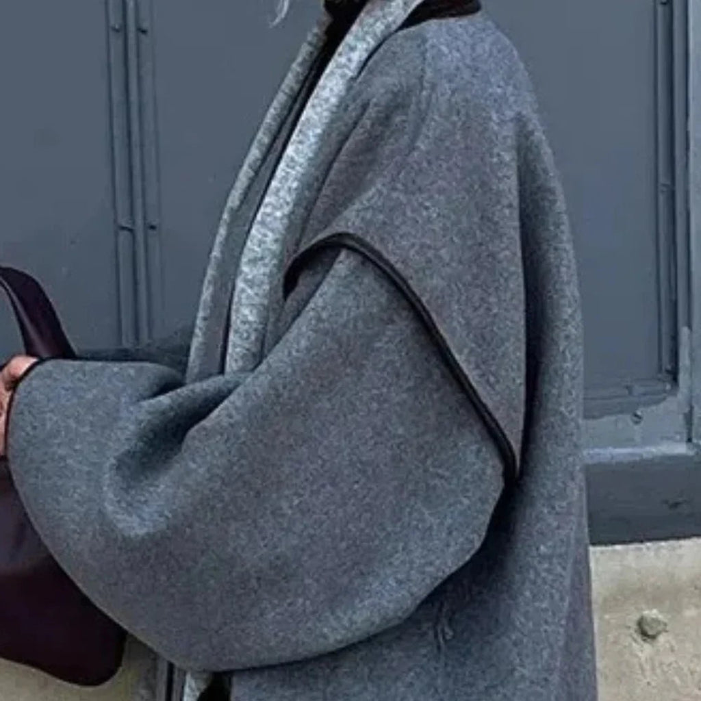 Women's Wrap Jacket with Sculpting Wide Sleeve and V-Neckline - Image 4