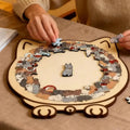Wooden Cat Puzzle With Attractive Design After Assembly - Image 1