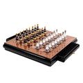 Wooden Chess Set With Handmade Paint Zinc Alloy Pieces - Image 3