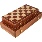 Wooden Folding Chess Set For Children Large Solid Wood Chessboard - Image 1