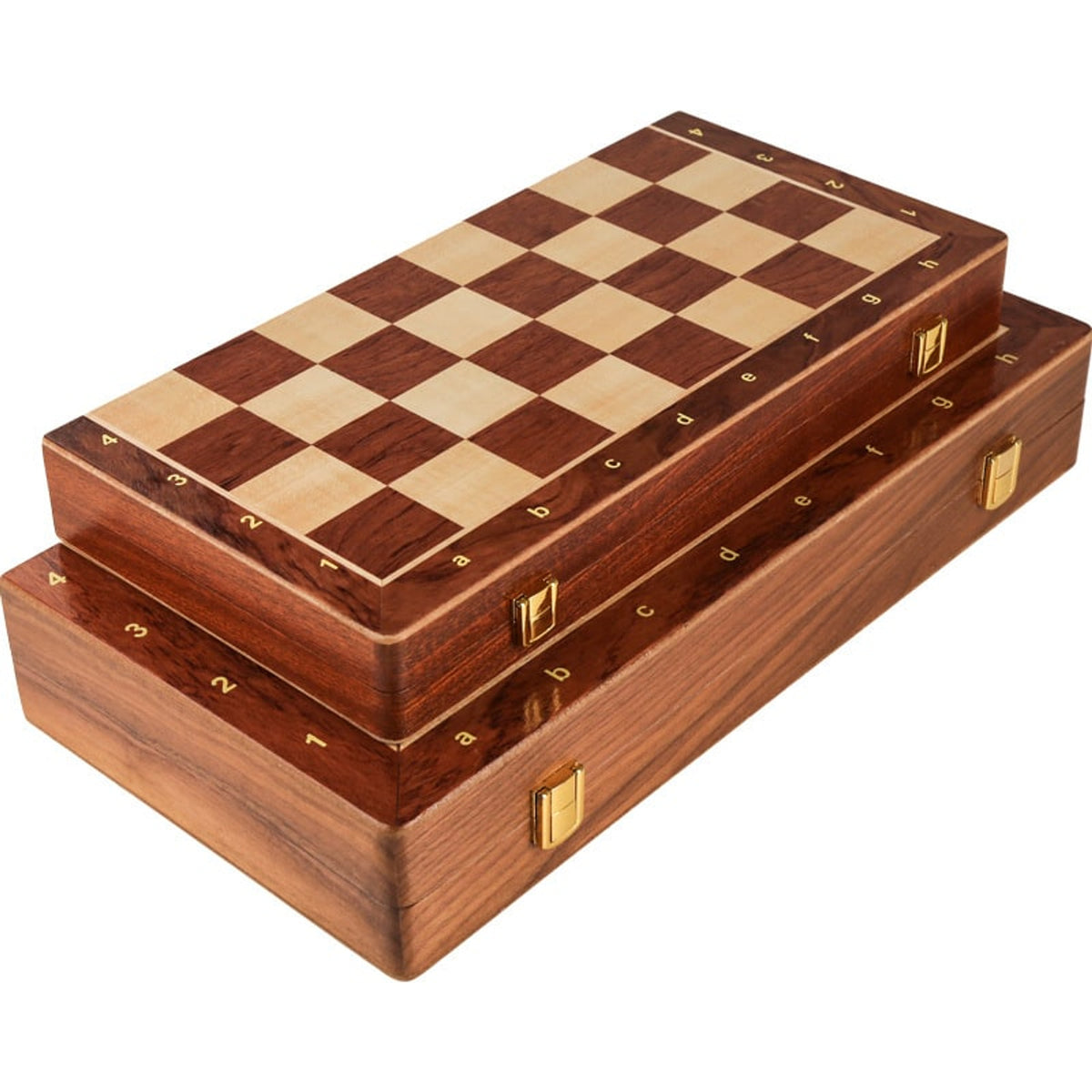Wooden Folding Chess Set For Children Large Solid Wood Chessboard - Image 1