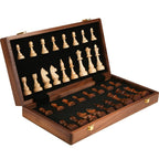 Wooden Folding Chess Set For Children Large Solid Wood Chessboard - Image 4