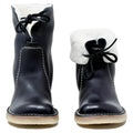 Wool Lined Boots with Waterproof Ankle Design and Lace-Up - Image 1