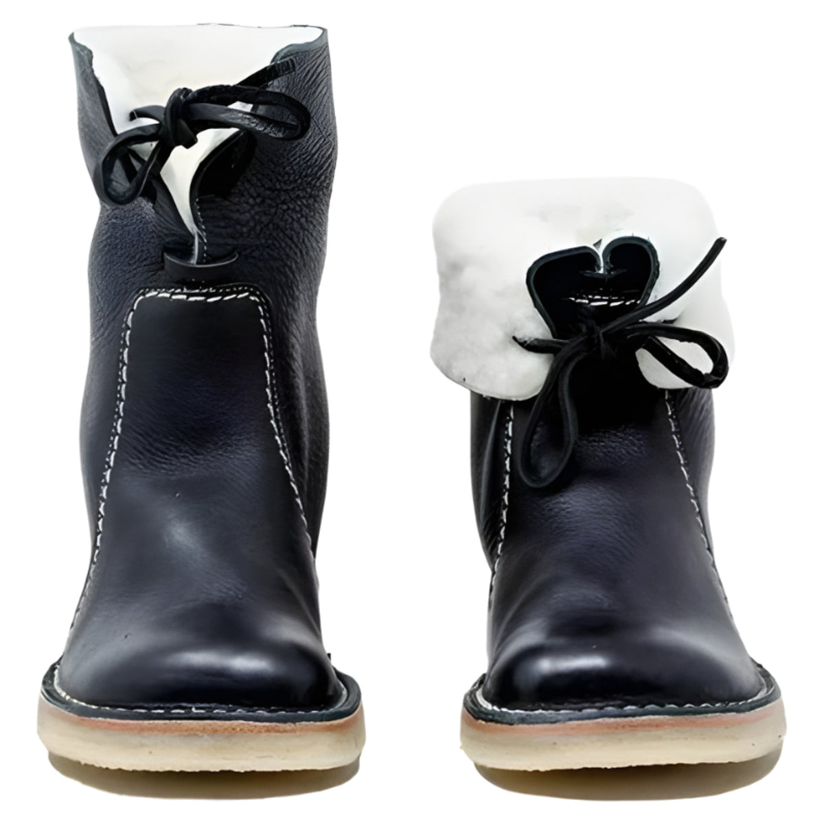 Wool Lined Boots with Waterproof Ankle Design and Lace-Up - Image 1