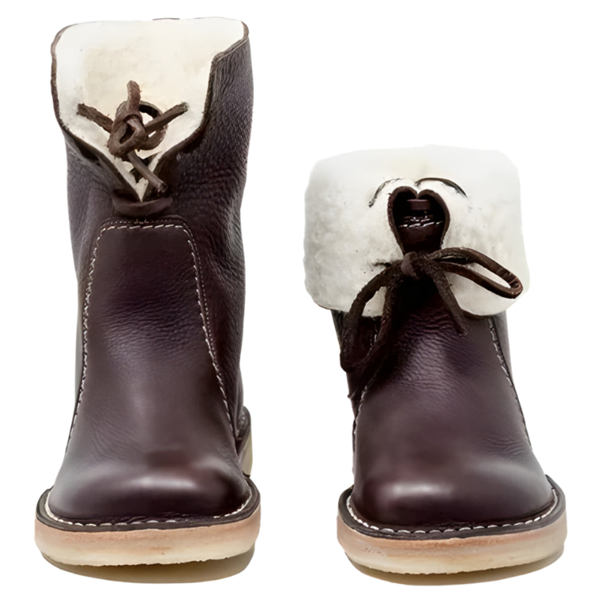 Wool Lined Boots with Waterproof Ankle Design and Lace-Up - Image 2