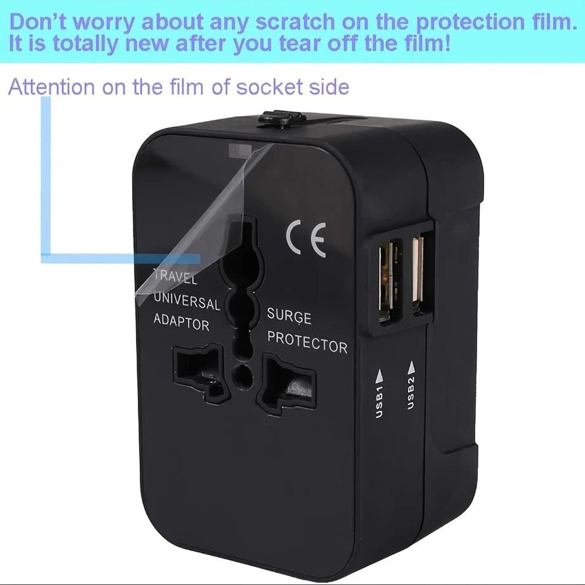 Worldwide Travel Adapter With Dual USB Ports - Image 4
