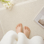Woven Texture Non Slip Door Mat With Absorbent Machine Washable Design - Image 4
