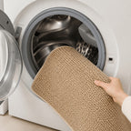 Woven Texture Non Slip Door Mat With Absorbent Machine Washable Design - Image 5