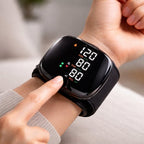 Wrist Blood Pressure Monitor With Touch Display And Voice Function Rechargeable Digital Device - Image 1