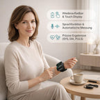 Wrist Blood Pressure Monitor With Touch Display And Voice Function Rechargeable Digital Device - Image 6