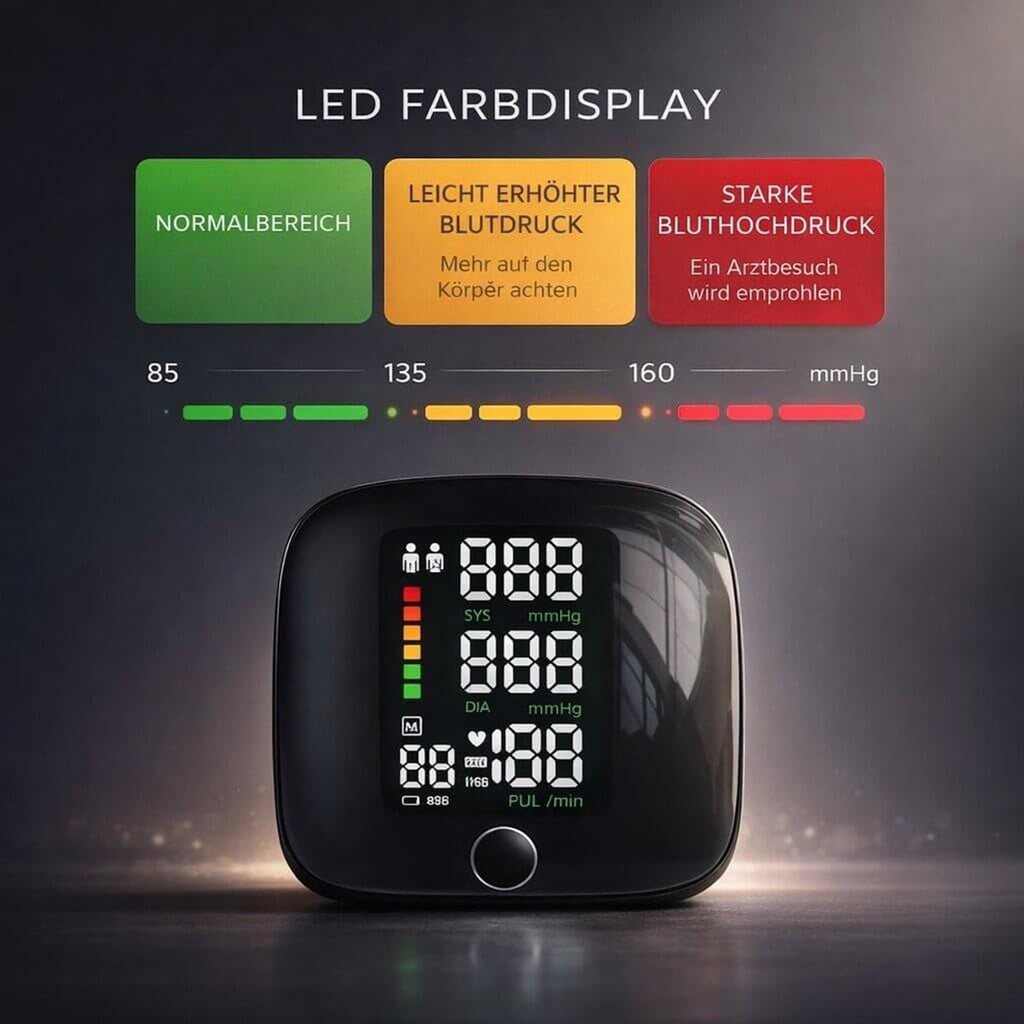 Wrist Blood Pressure Monitor With Touch Display And Voice Function Rechargeable Digital Device - Image 5