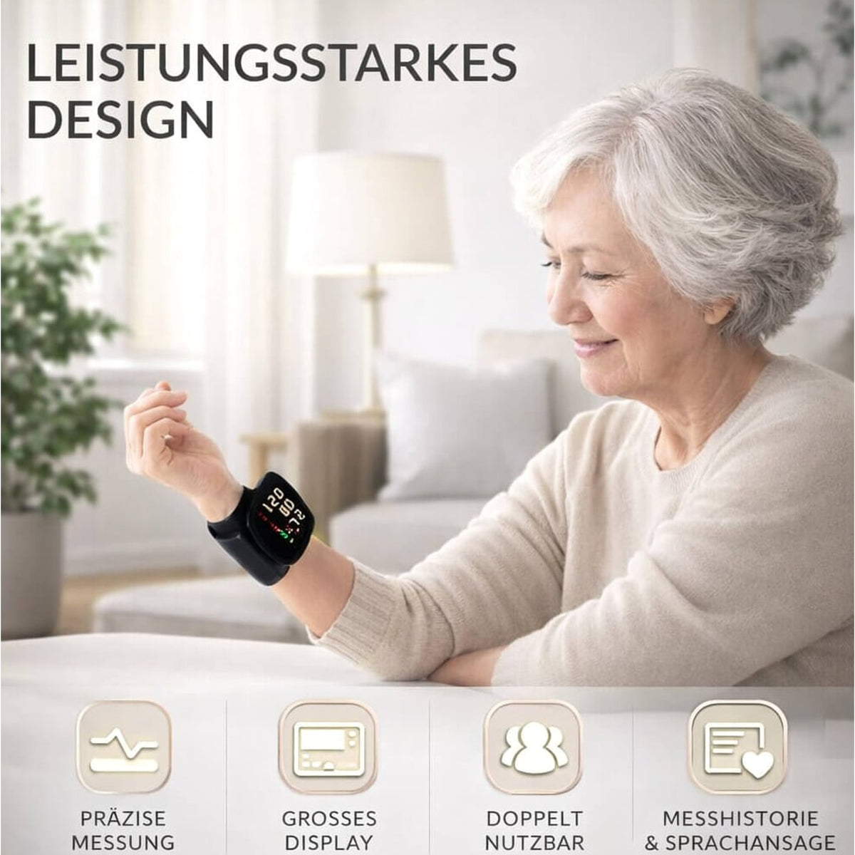 Wrist Blood Pressure Monitor With Touch Display And Voice Function Rechargeable Digital Device - Image 13