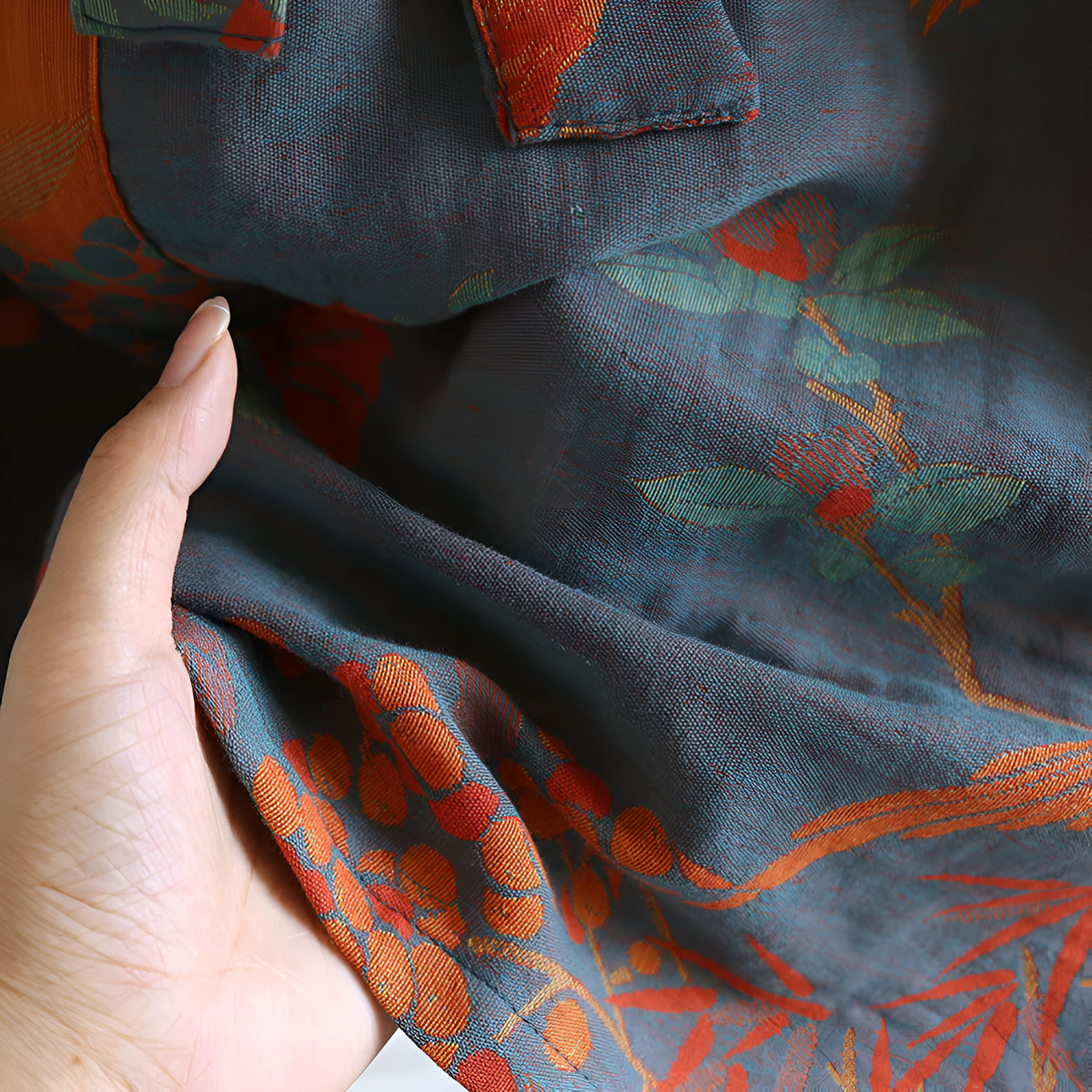 Zeric Cotton Bathrobe With Pockets And Adjustable Waist - Image 3