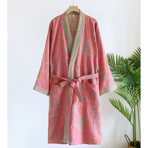 Zeric Cotton Bathrobe With Pockets And Adjustable Waist - Image 5