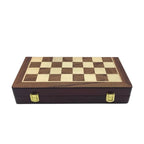 Zinc Alloy Wooden Folding Chess Board Set With Pieces - Image 5