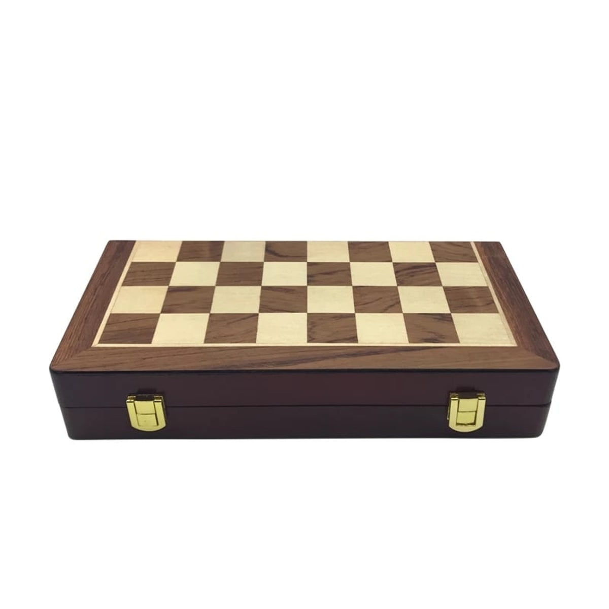 Zinc Alloy Wooden Folding Chess Board Set With Pieces - Image 5