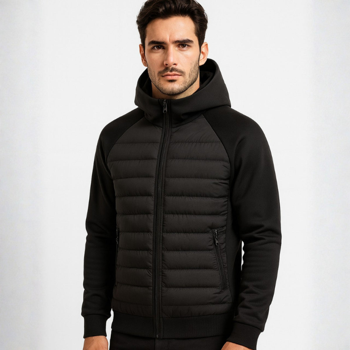 Zip Up Hooded Jacket with Relaxed Fit and Pockets - Image 3